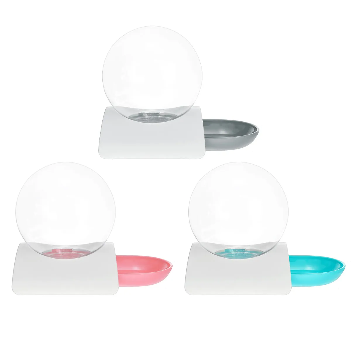 2.8L Automatic Water Fountain Large Capacity Drinking Bowl-Blue/Pink/Grey
