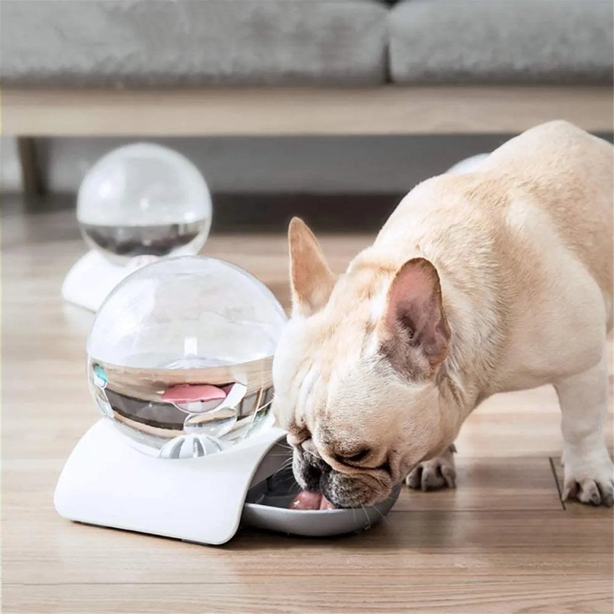 2.8L Automatic Water Fountain Large Capacity Drinking Bowl-Blue/Pink/Grey