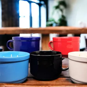 3-Wick Coffee Mug Candle WHITE