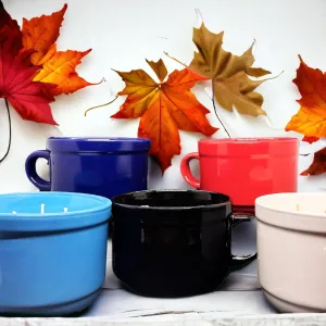 3-Wick Coffee Mug Seasonal Candle LIGHT BLUE
