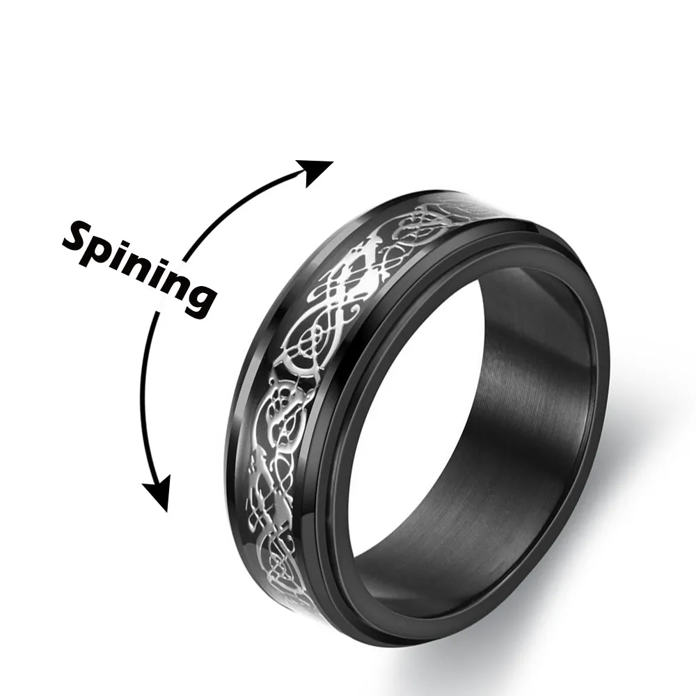 Anxiety Fidget Spinner Ring Rotate Ring