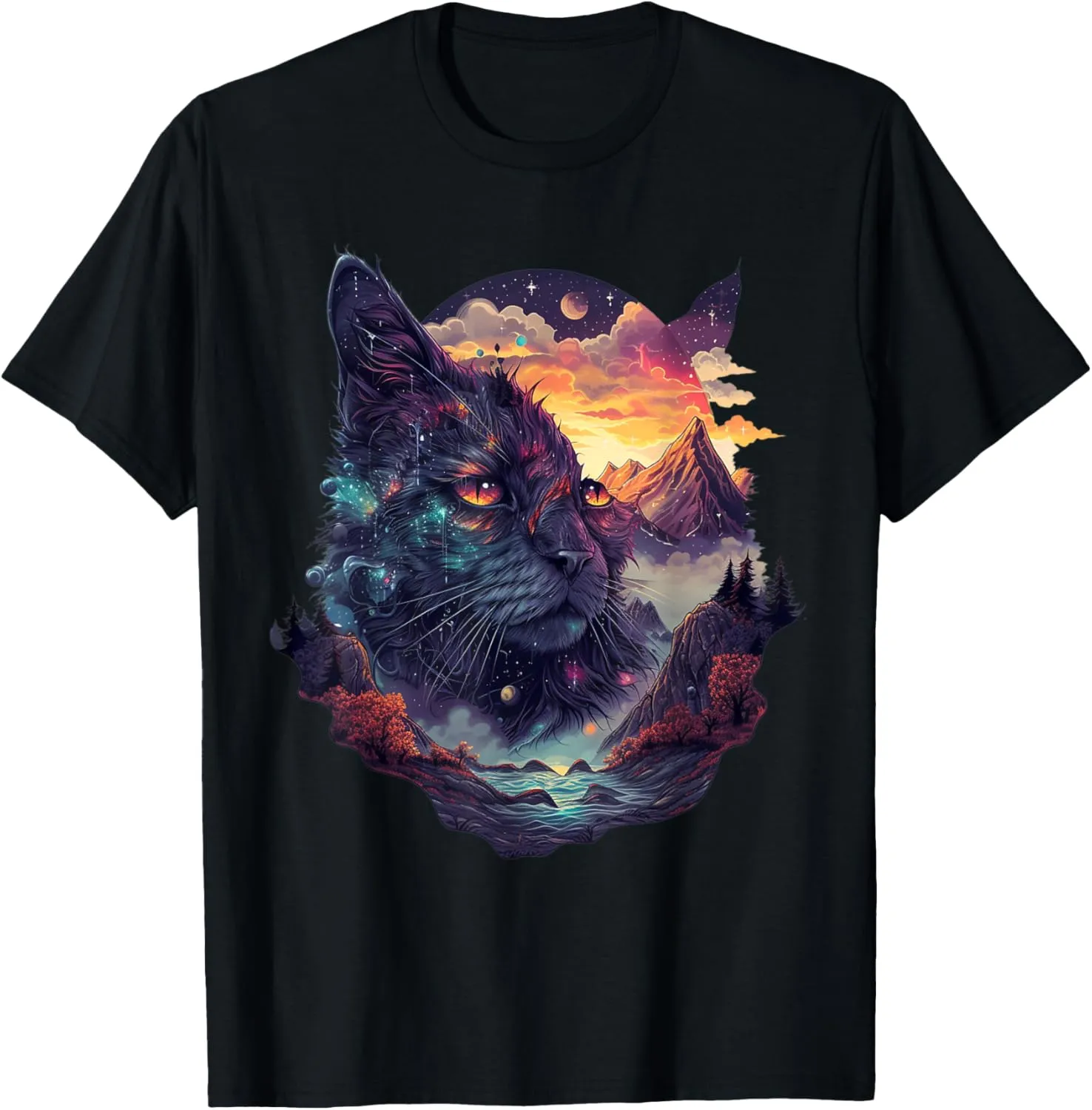Cat Graphic With A Cute Kitty Animal Face For Pet Lovers T-Shirt