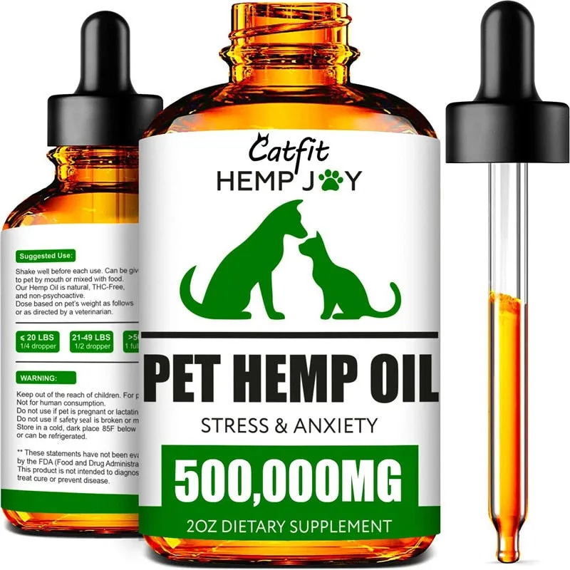 Catfit Natural HE-MP seed Oil Pet Anxiety Relief &amp;Pain Relief Oil Pet hair Care Oil Improve Immunity Temper Dogs and Cat