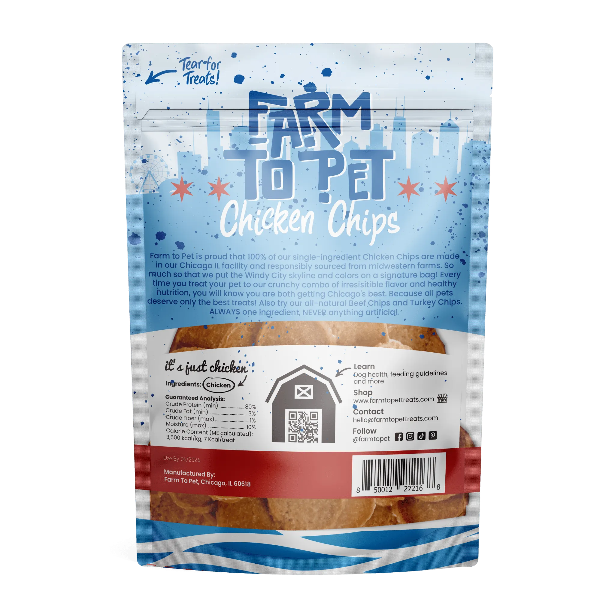 Chicago Chicken Chips for Dogs – All-Natural, High-Protein Dog Treats Made in the USA