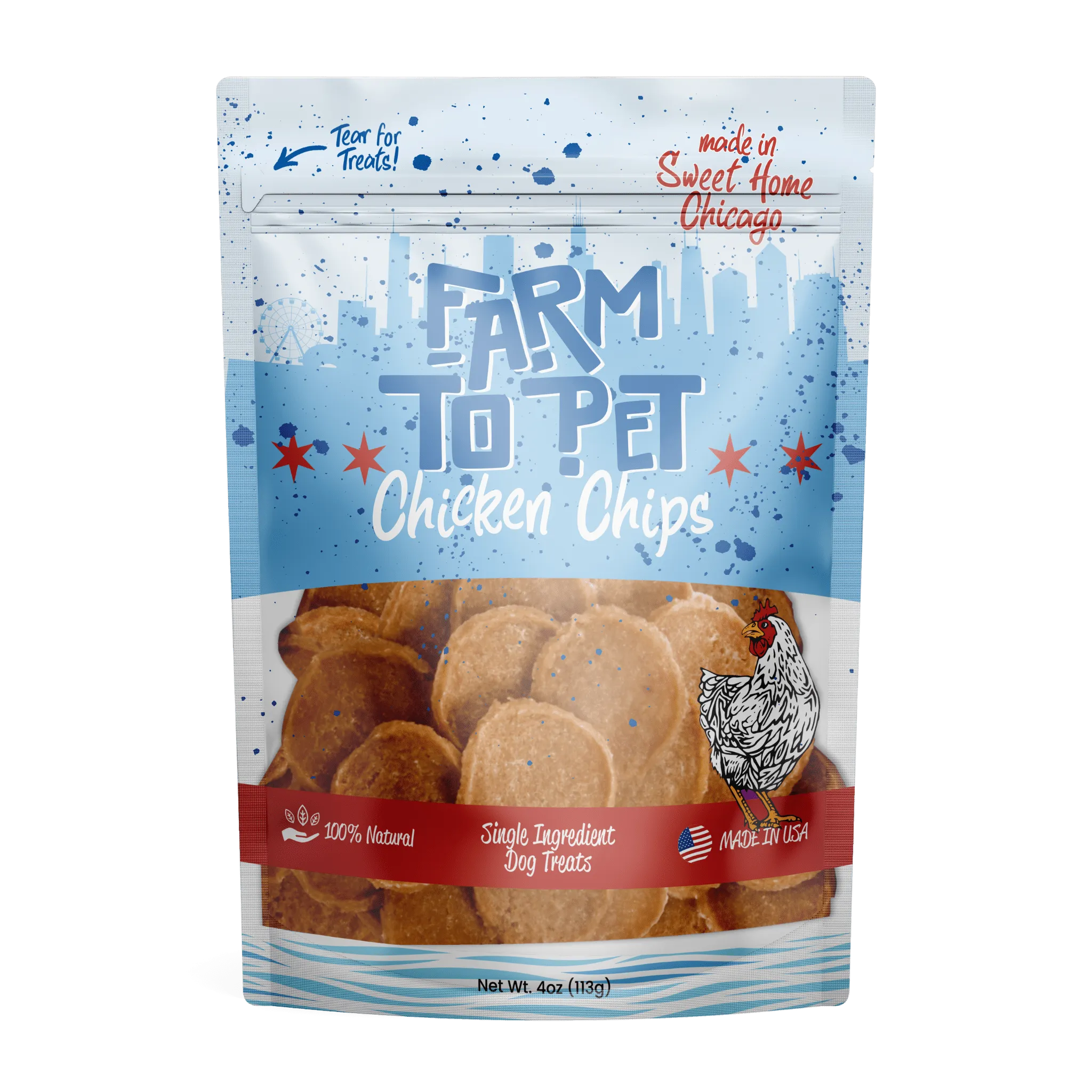 Chicago Chicken Chips for Dogs – All-Natural, High-Protein Dog Treats Made in the USA