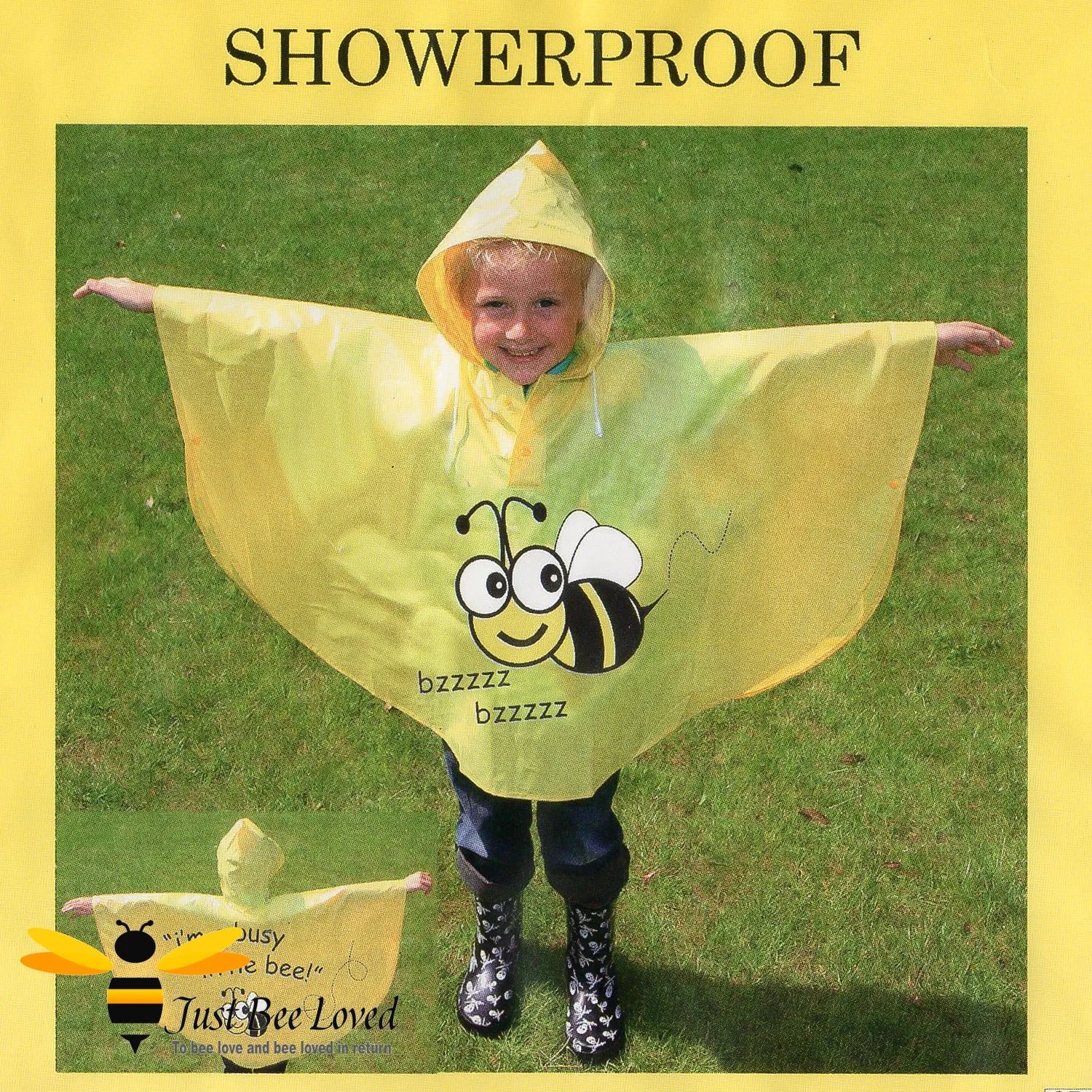 Children's Buzzy Bee Poncho Raincoat