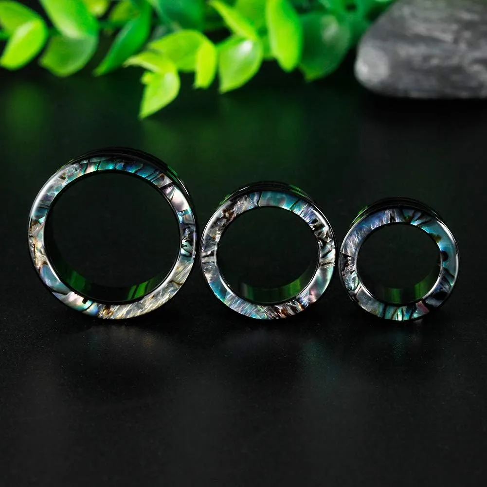 COOEAR Gauges For Ears, Surgical Steel Plugs, Flesh Stretchers Earrings, Size 2g to 1 Inch Black Screw Tunnels Piercing.