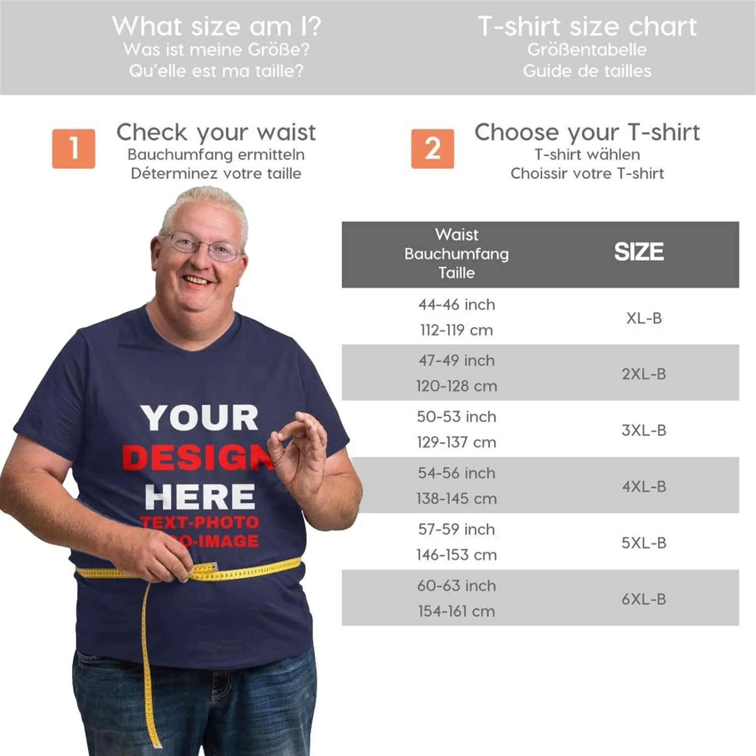Custom Plus Size T-Shirts for Men Personalized Shirts Design Your Own Text Photo Logo Customized Big and Tall Shirt