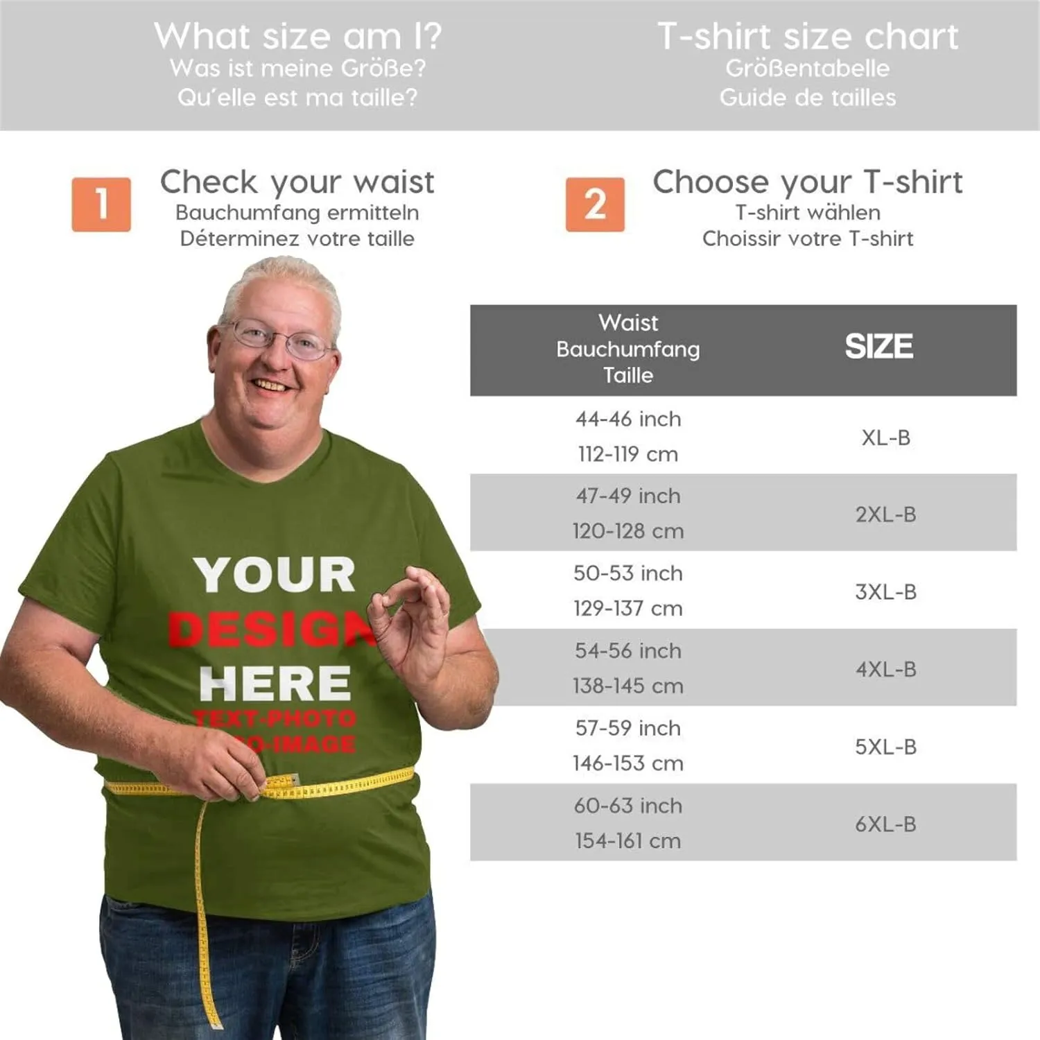Custom Plus Size T-Shirts for Men Personalized Shirts Design Your Own Text Photo Logo Customized Big and Tall Shirt