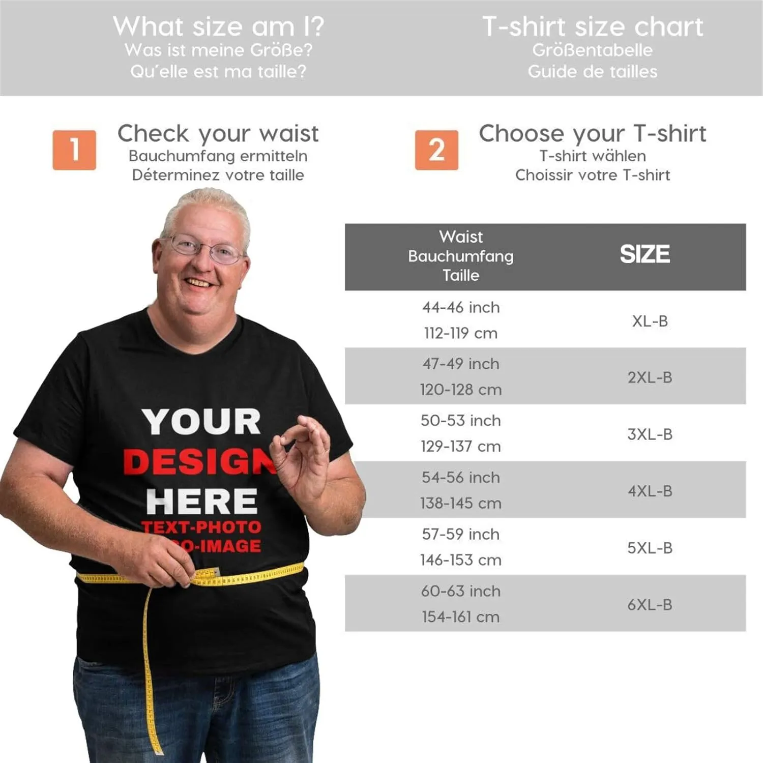 Custom Plus Size T-Shirts for Men Personalized Shirts Design Your Own Text Photo Logo Customized Big and Tall Shirt