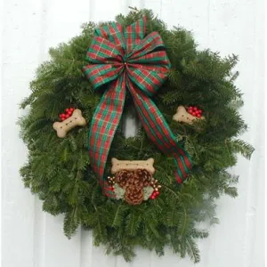 Doggie Bonez 24" Christmas Wreath