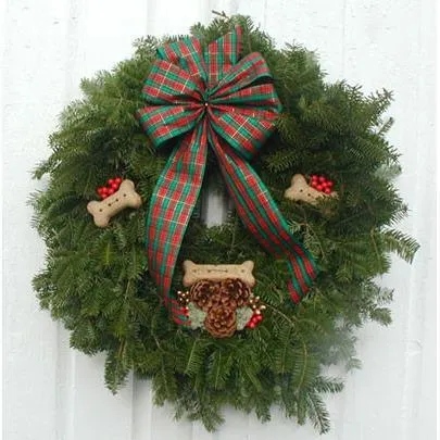 Doggie Bonez 24" Christmas Wreath
