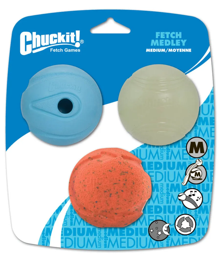 Fetch Medley Balls Dog Toy Assortment 2 - Medium