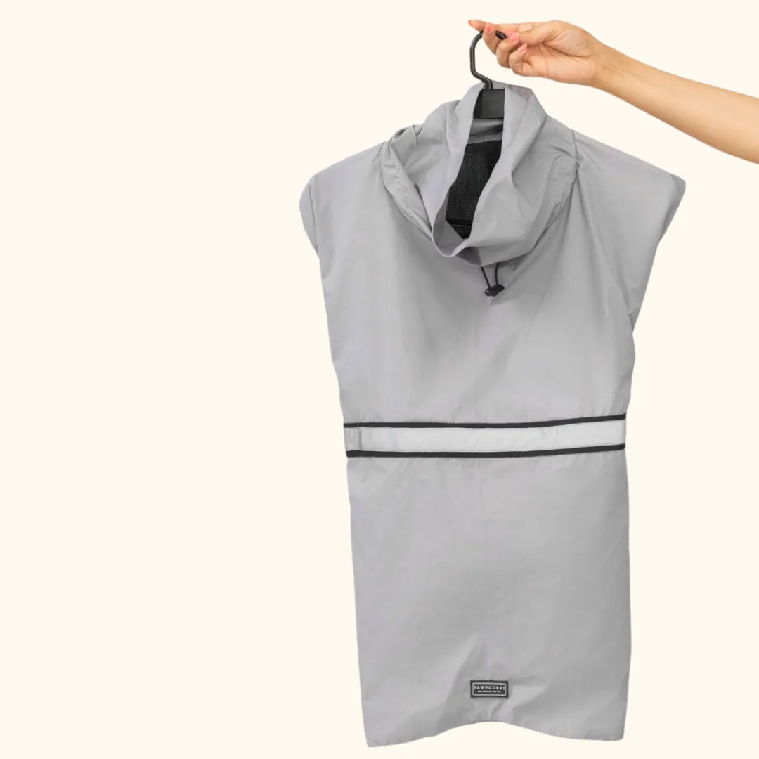 Grey Reflective Raincoat