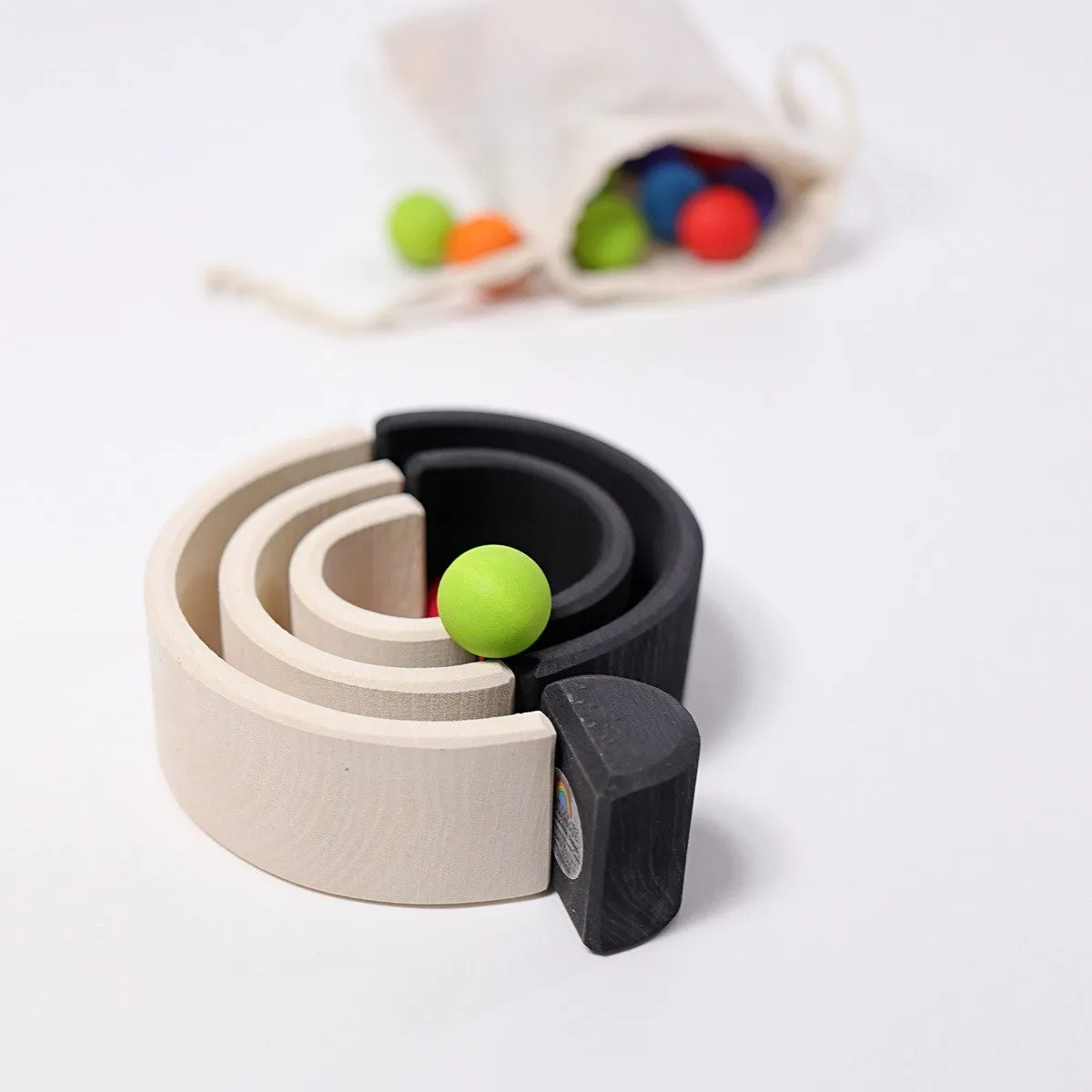 Grimm's Rainbow Monochrome Tunnel Small 6 Pieces - Retired Product
