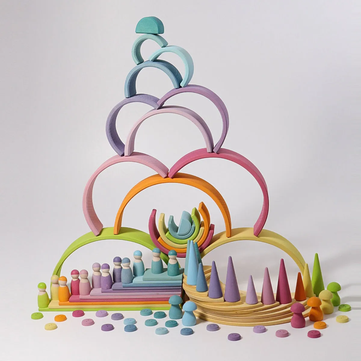 Grimm's Rainbow Pastel Large 12 Pieces