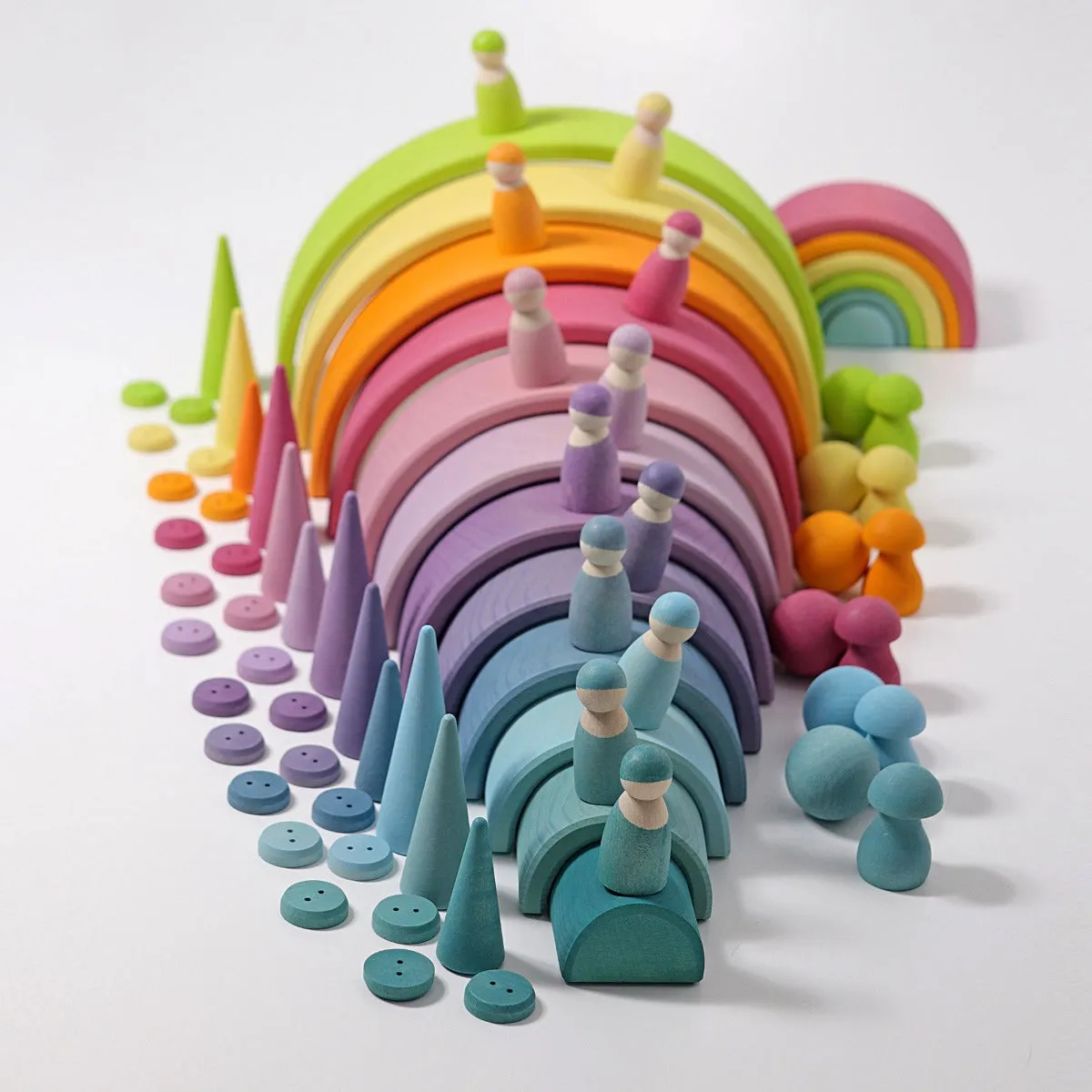 Grimm's Rainbow Pastel Large 12 Pieces