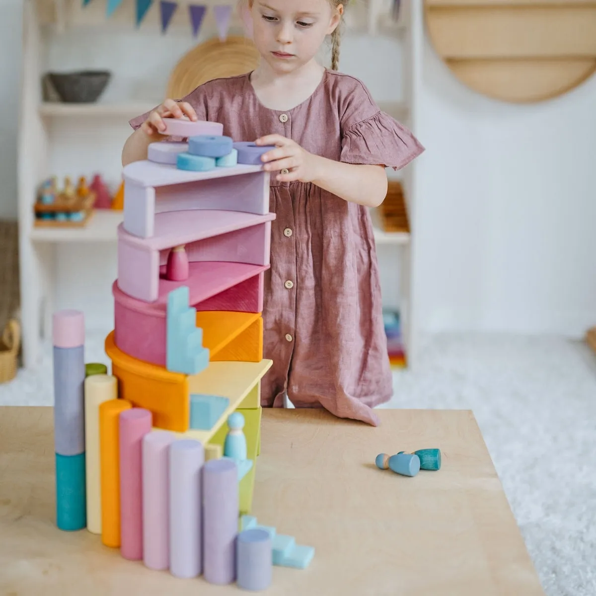 Grimm's Rainbow Pastel Large 12 Pieces