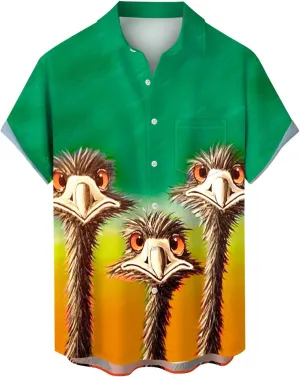 Hawaiian Shirts for Men Down Tropical Holiday Beach Shirts Men's Hawaiian Shirt Men's Hawaiian Floral Shirts Funny