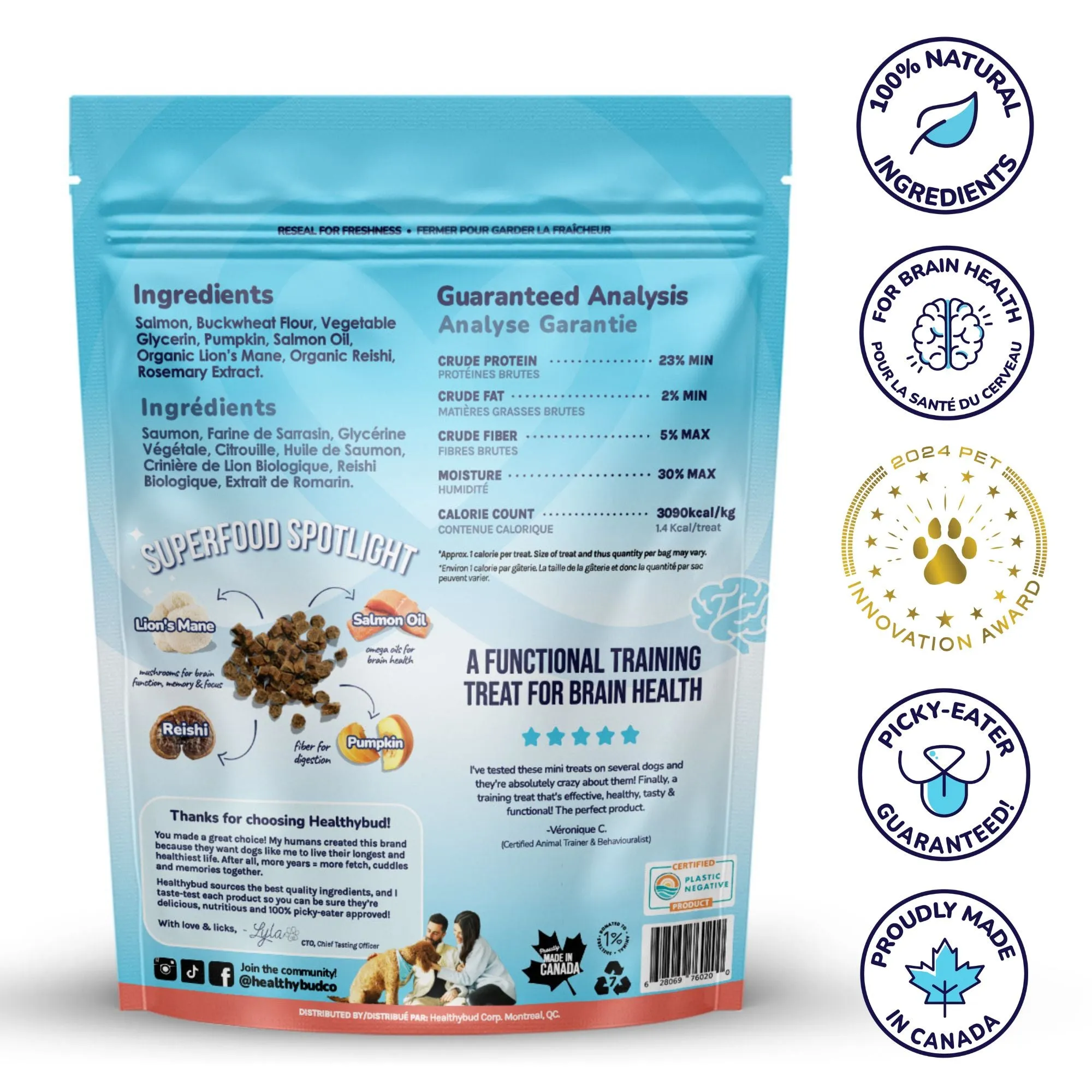 Healthybud Salmon Mini Training Treats - 6.5 oz