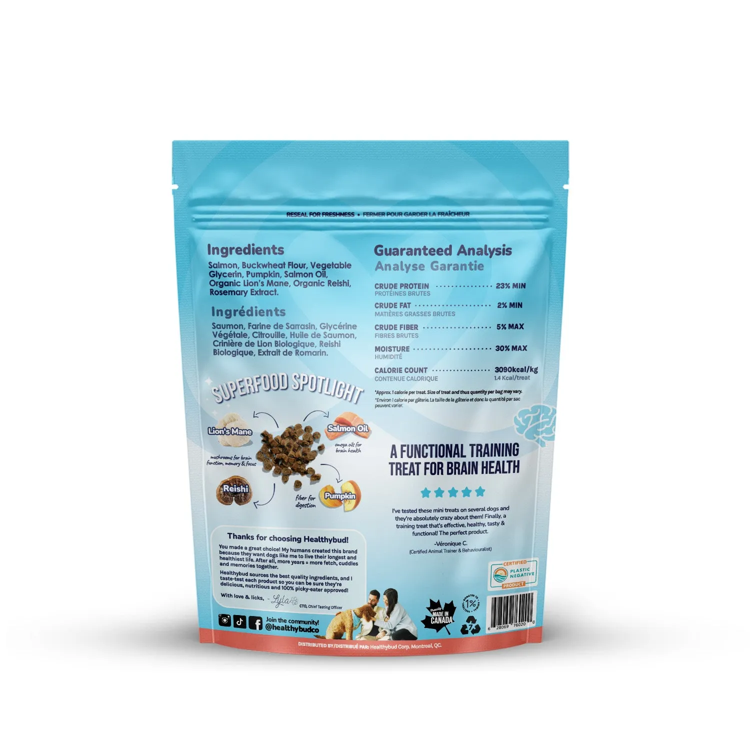 Healthybud Salmon Mini Training Treats - 6.5 oz