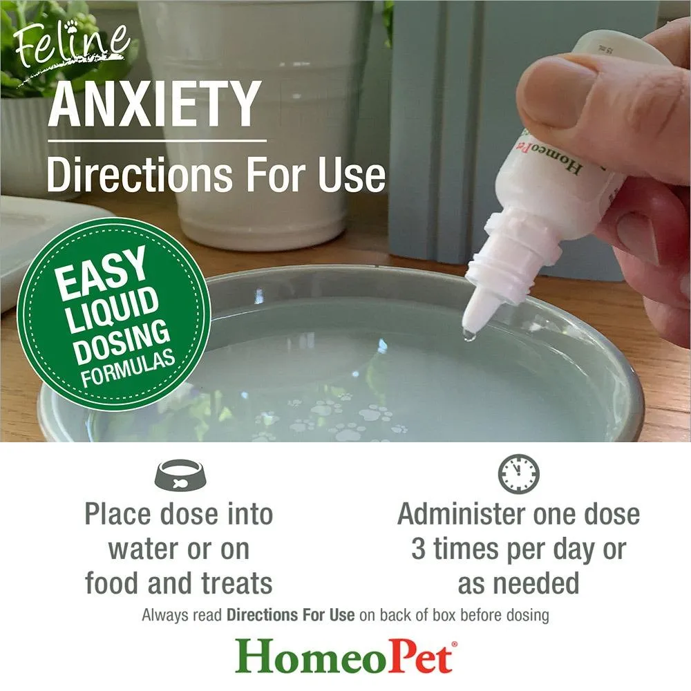 HomeoPet Feline Anxiety Cat Liquid Drops 15ml