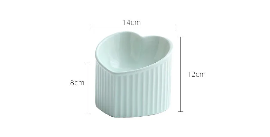 Inclined Ceramic Pet Bowl – Durable and Practical Elevated Feeding for Dogs