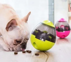 Interactive Dog Cat Food Treat Ball Bowl Tumbler Toy