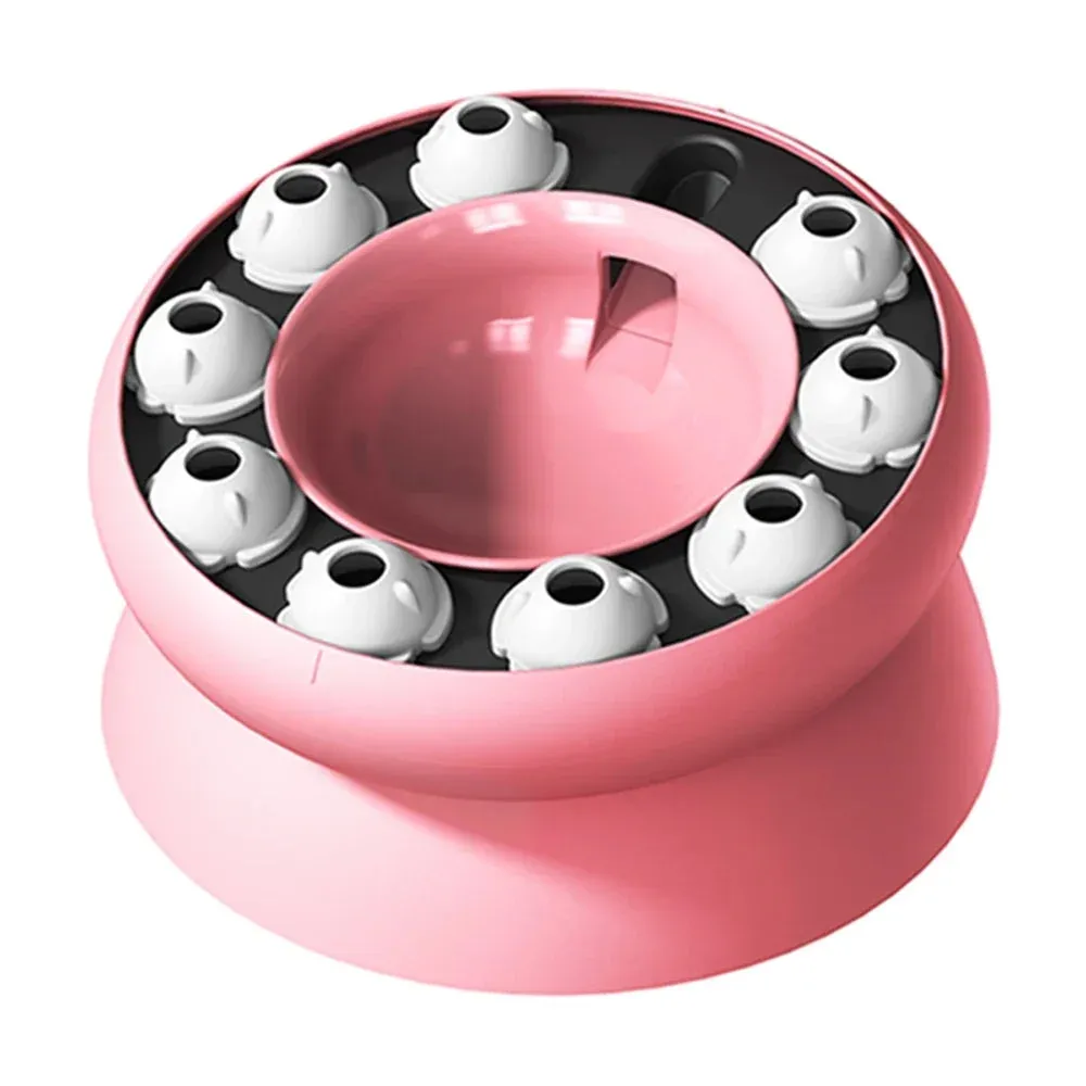 Interactive Slanted Cat Feeder Bowl for Slow Feeding