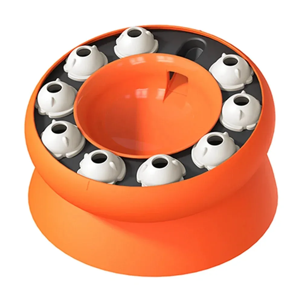 Interactive Slanted Cat Feeder Bowl for Slow Feeding