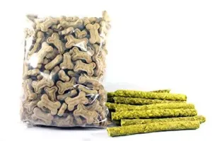 Jacky Treats-Combo Puppy Bone Biscuit 1kg And Chicken munchy 450gm