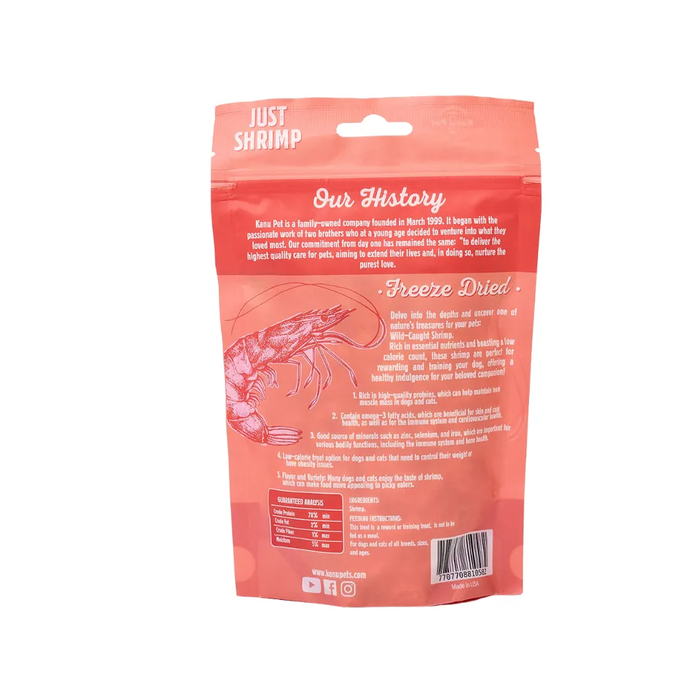 Kanu Pet Freeze-Dried Wild-Caught Shrimp, Nutritious and Tasty Treat for Dogs and Cats