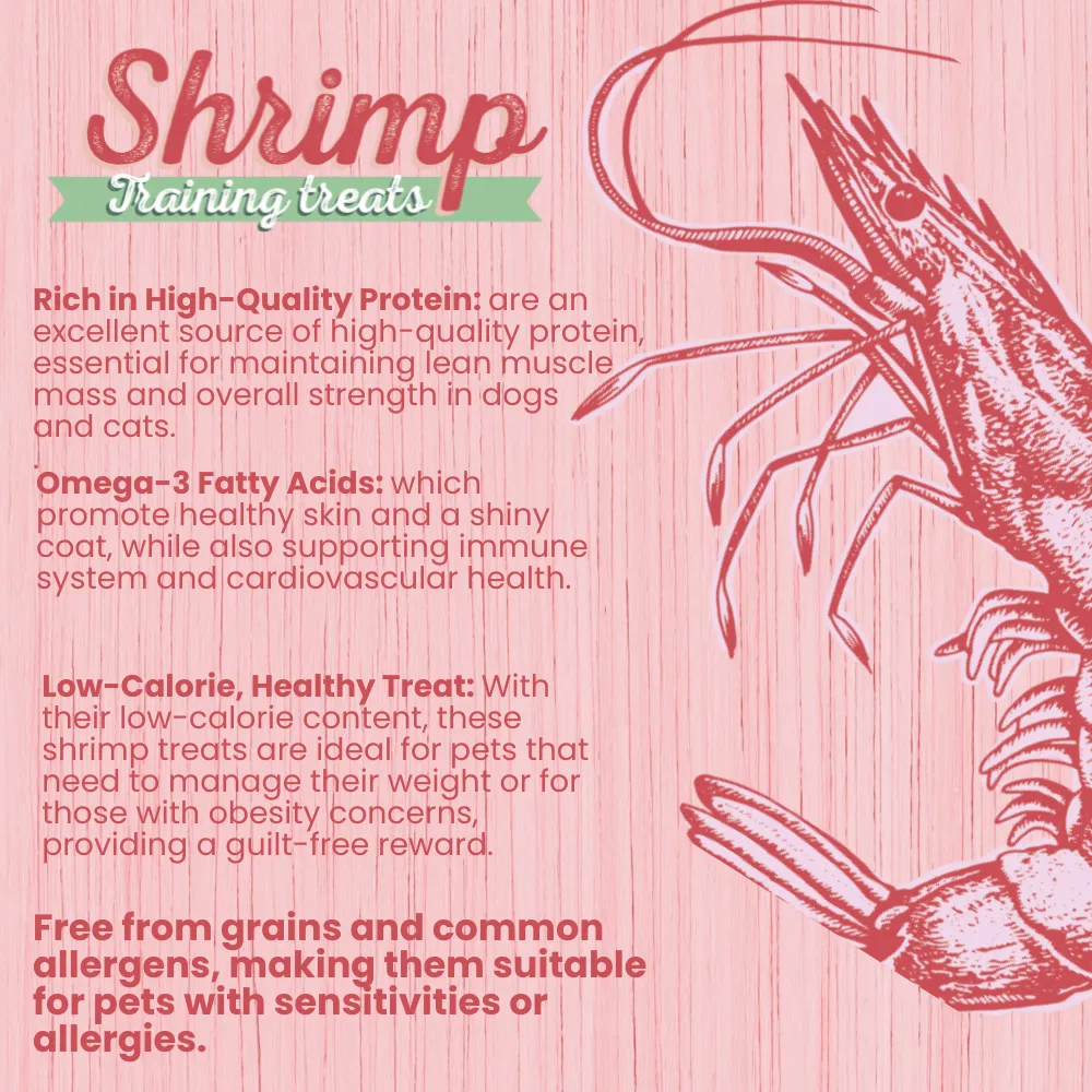 Kanu Pet Freeze-Dried Wild-Caught Shrimp, Nutritious and Tasty Treat for Dogs and Cats