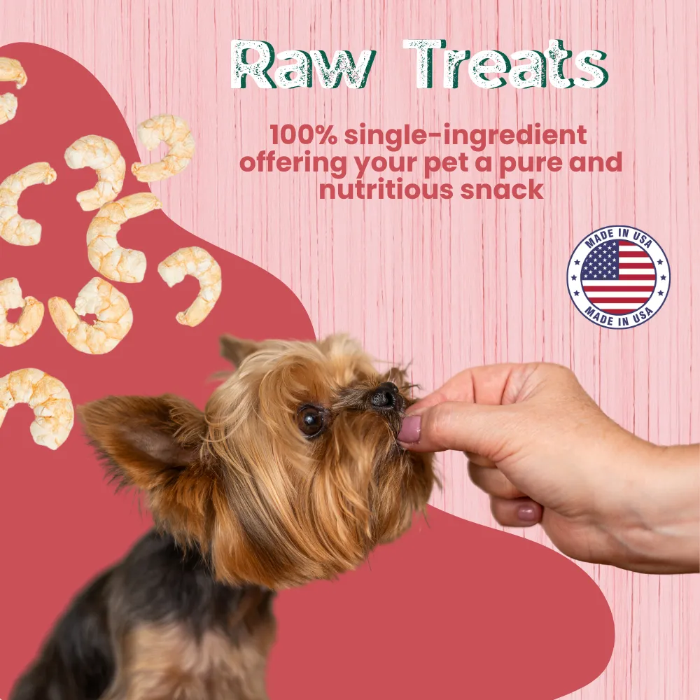 Kanu Pet Freeze-Dried Wild-Caught Shrimp, Nutritious and Tasty Treat for Dogs and Cats