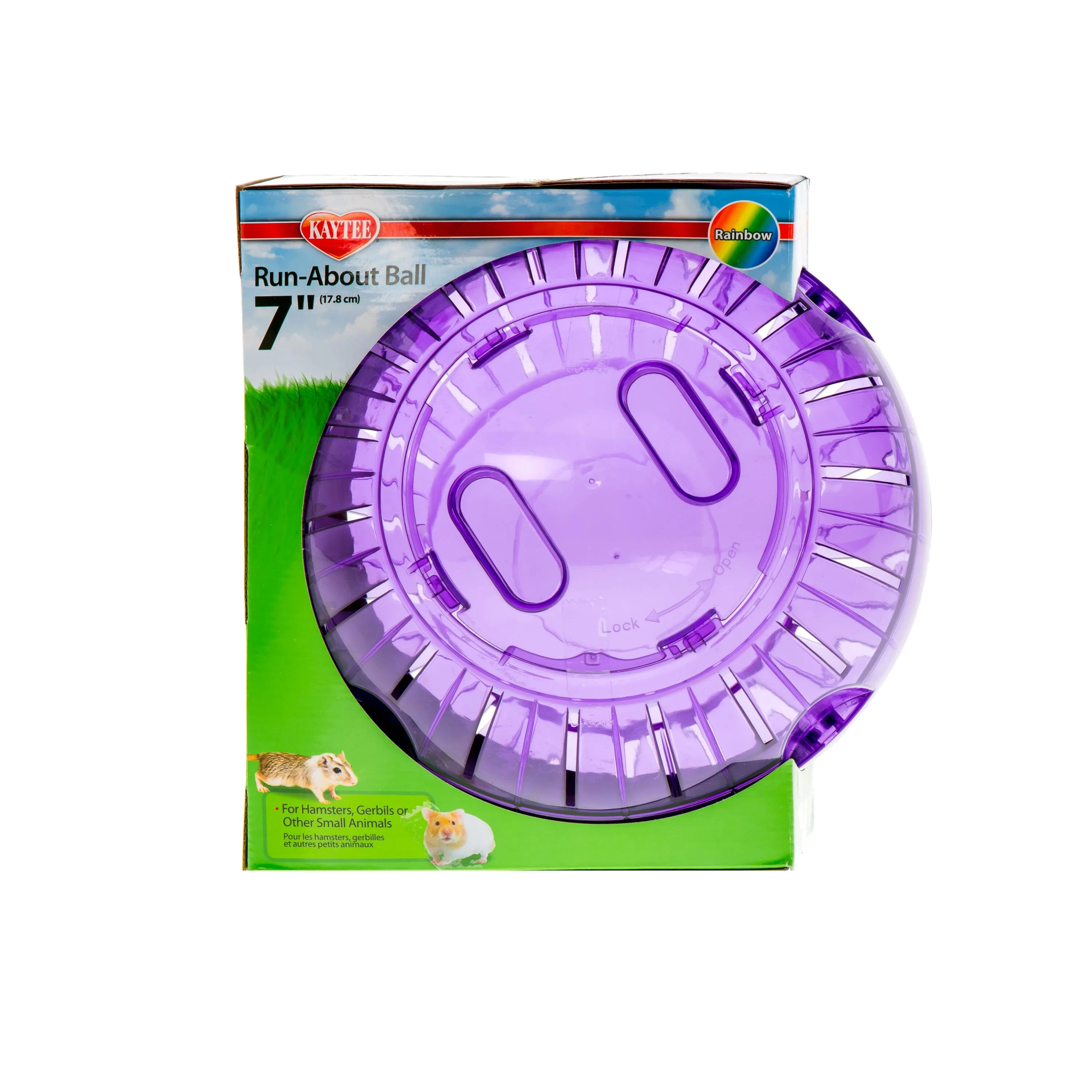 Kaytee Run-About Mini Exercise Ball Rainbow Rainbow - 7 in