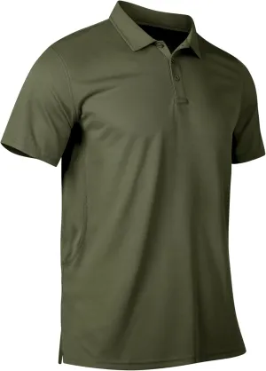 Long Sleeve Polo Shirts for Men Quick Dry Performance Polo T Shirts Collared Tactical Shirt Athletic UPF Golf Shirts
