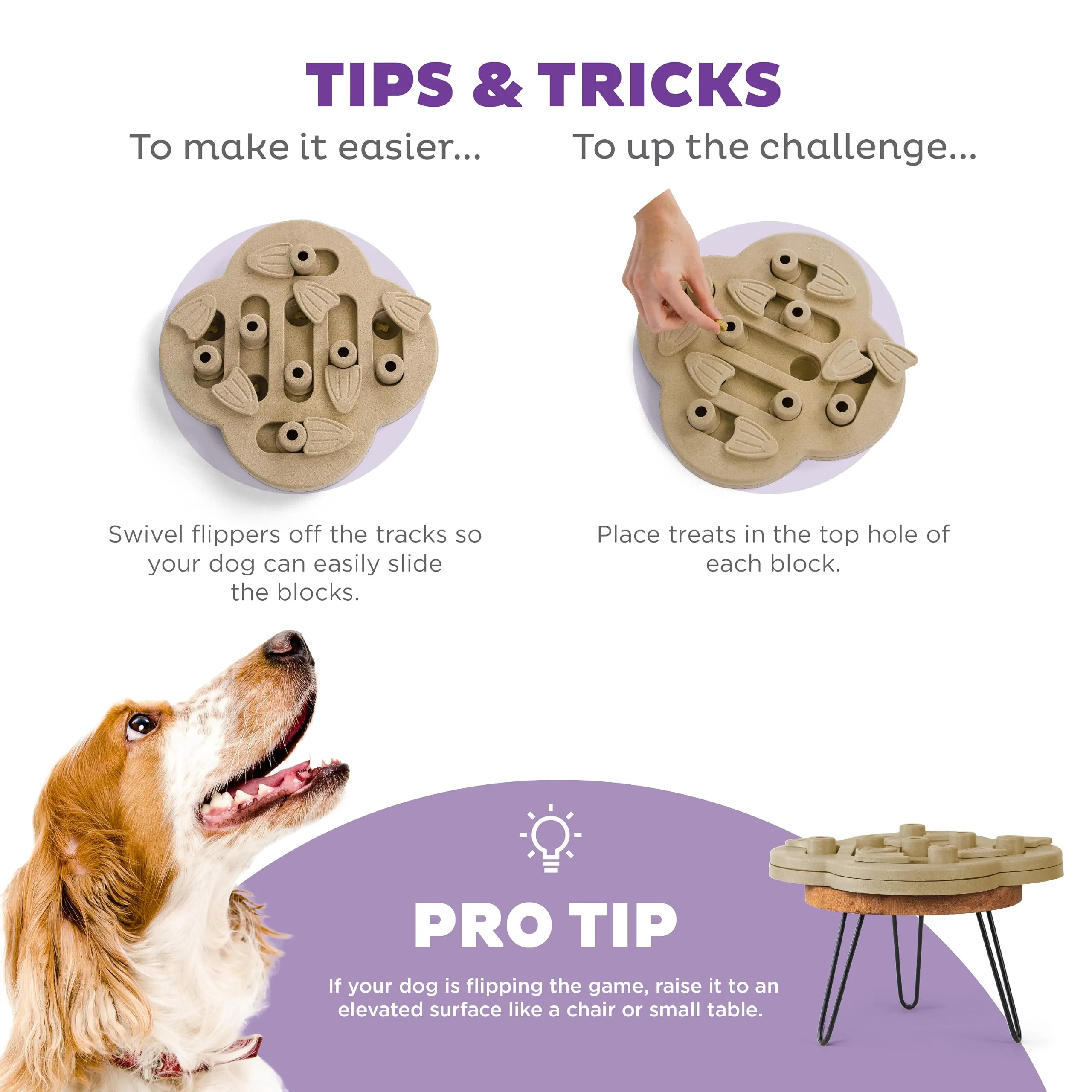 Outward Hound Hide N' Slide Interactive Treat Rewarding Puzzle Dog Toy - Blue