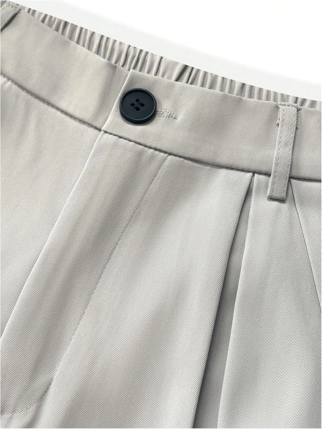 OYOANGLE Men's Baggy Wide Leg Pants Zipper Fly Pleated Work Casual Long Trousers with Pocket
