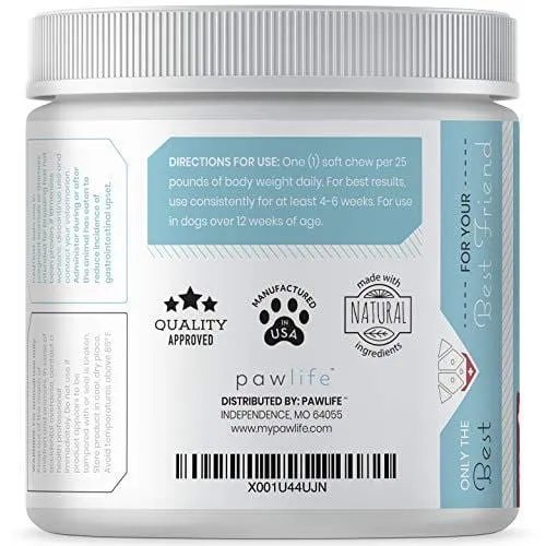 pawlife Calming Treats for Dogs - Hemp Oil Infused Soft Chews for Dog Anxiety Support- 120 Dog Calming Treats (Bacon)