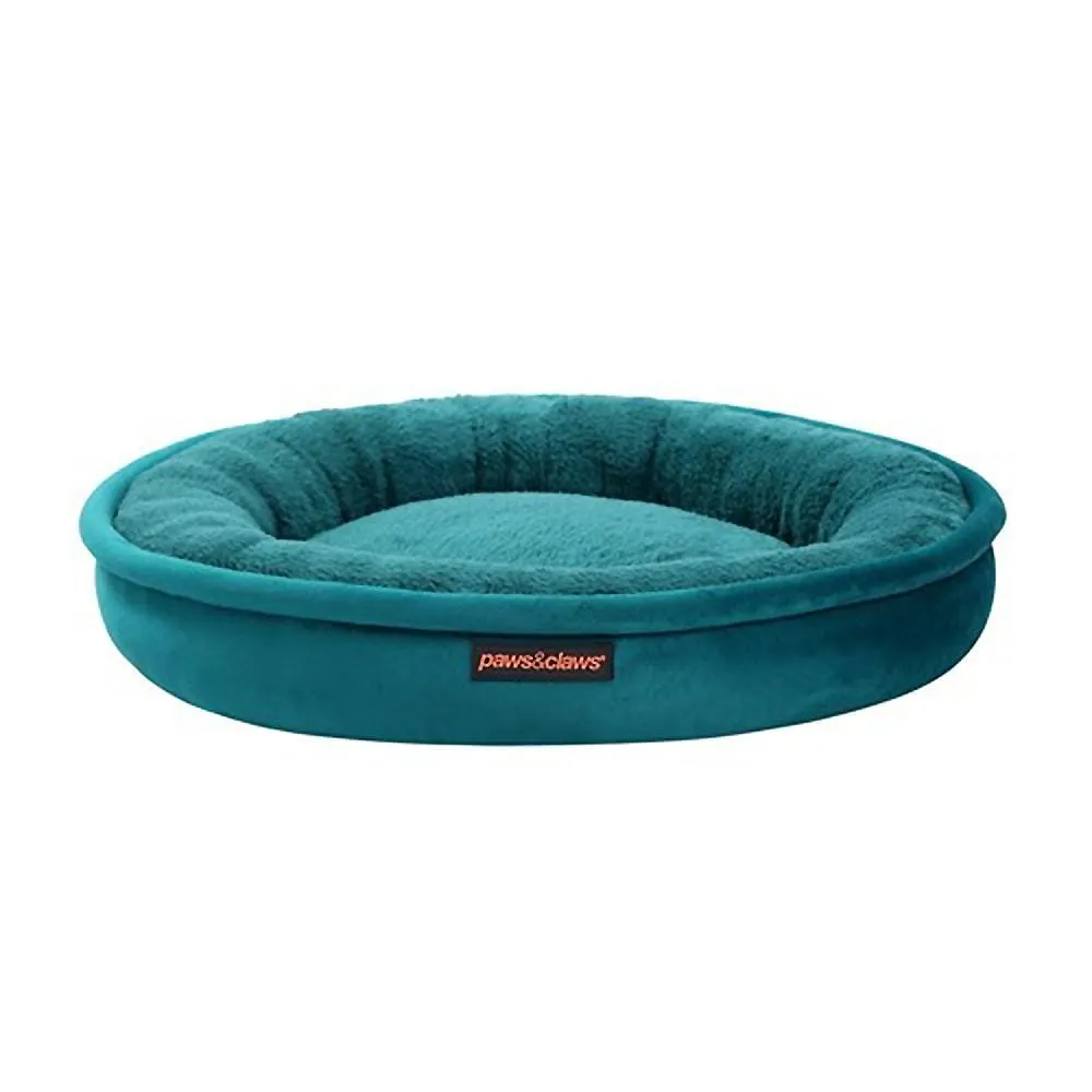 Paws & Claws MOSCOW ROUND BED TEAL SMALL - TEAL