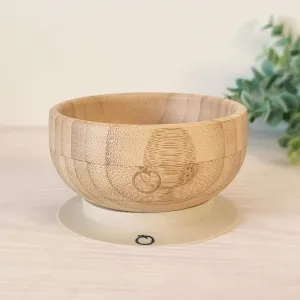 Plum Bamboo and Silicone Suction Bowl - Sand