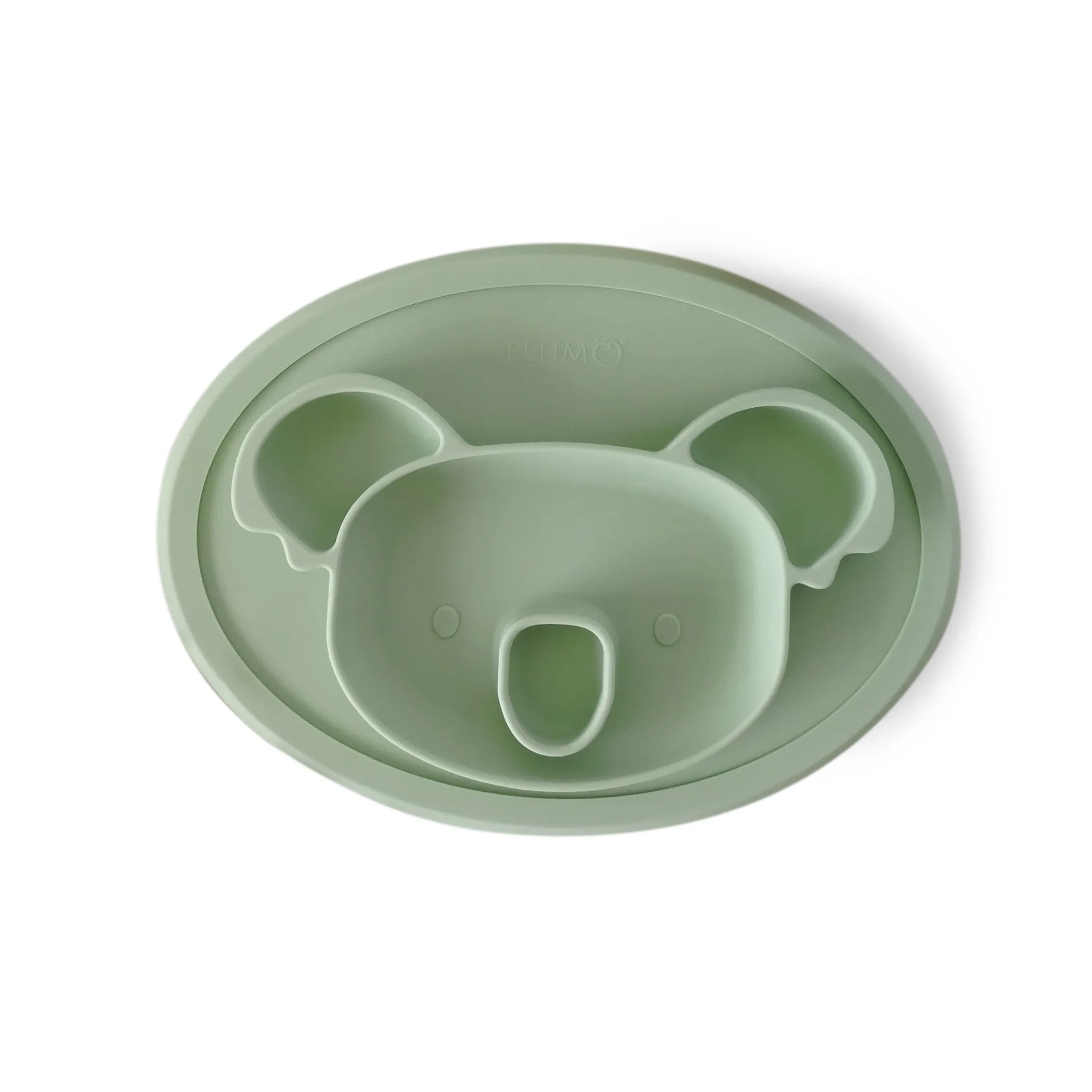 Plum Silicone Suction Plate Koala - Olive