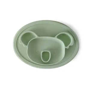 Plum Silicone Suction Plate Koala - Olive