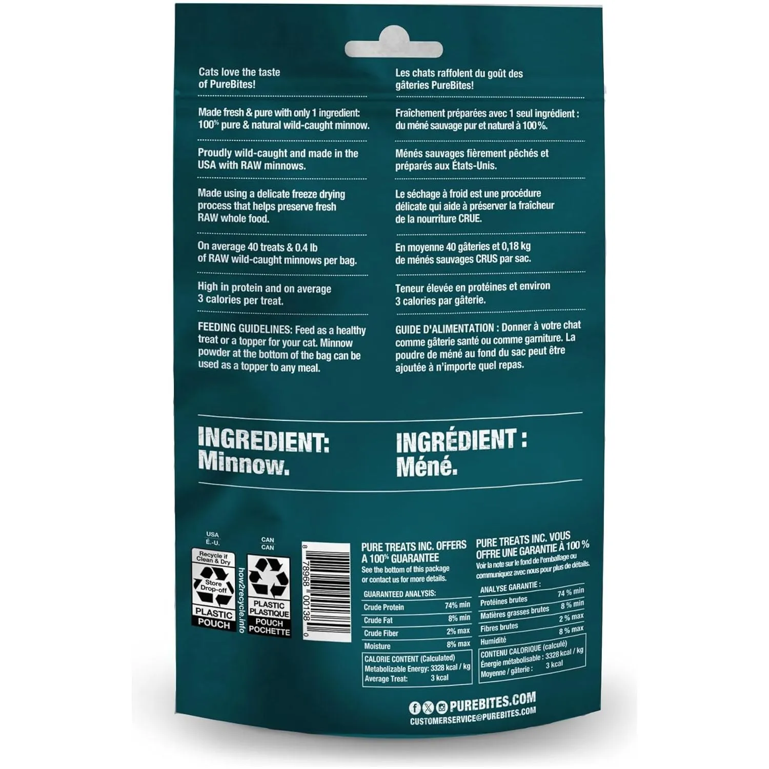 PureBites Minnow Freeze Dried Cat Treats 1.09oz
