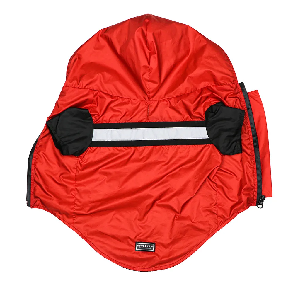 Red Reflective Raincoat