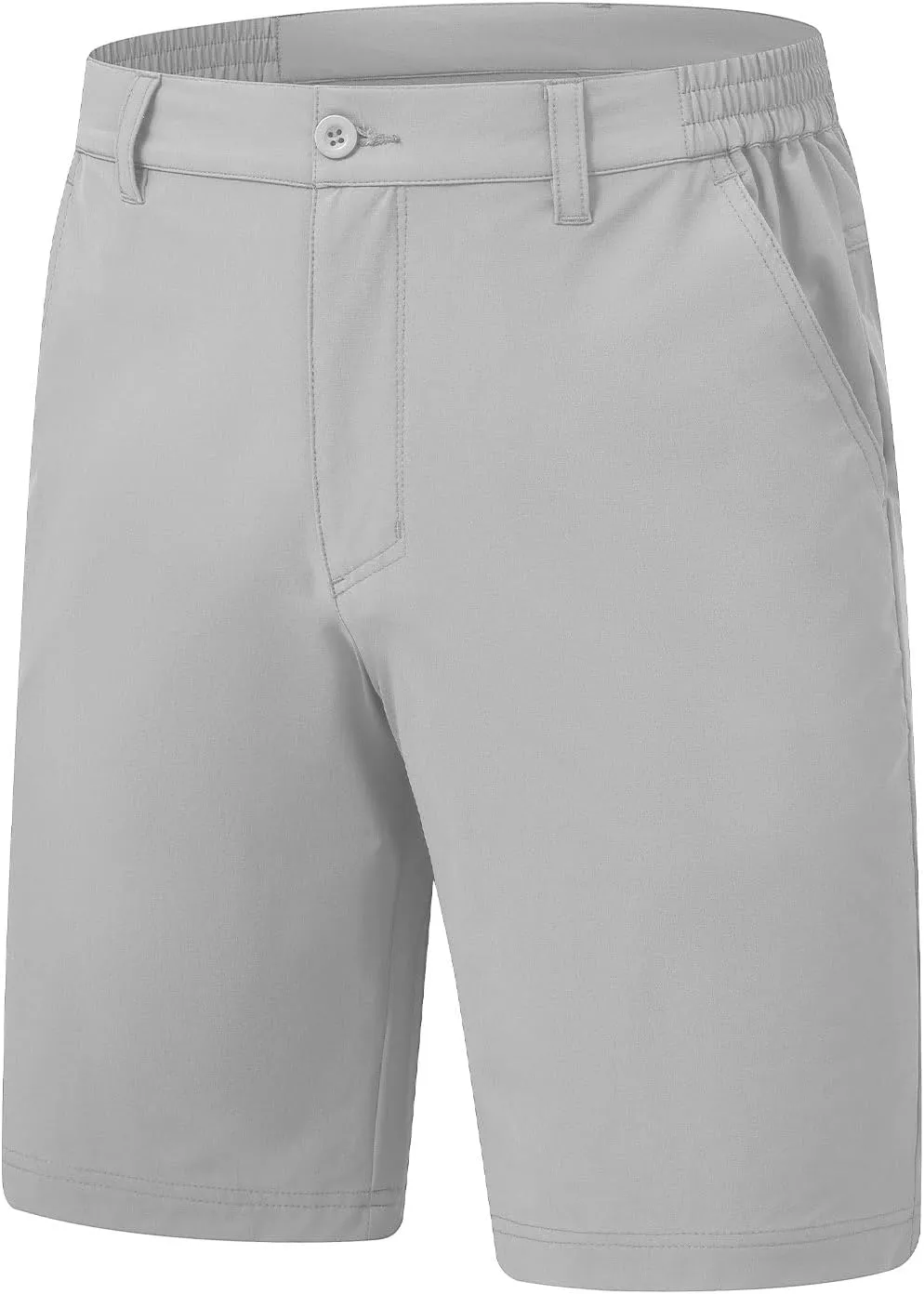 TBMPOY Men's Shorts Golf 9" Casual Elastic Waist Quick Dry Flat Front Travel Shorts with 5 Pockets