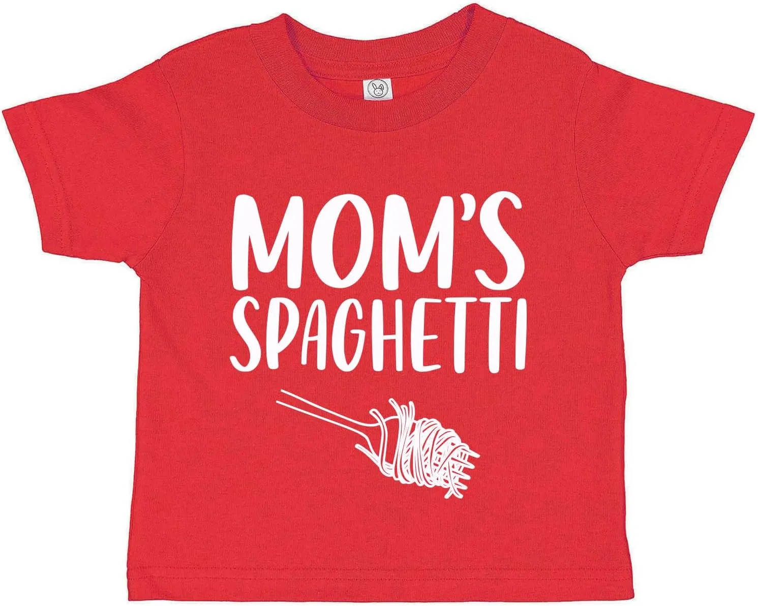 Tees & Tails Mom's Spaghetti 90s Hip Hop Retro Baby Infant Toddler Tee Shirt (Assorted Colors)