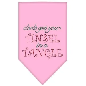 Tinsel in a Tangle Rhinestone Bandana Light Pink Large