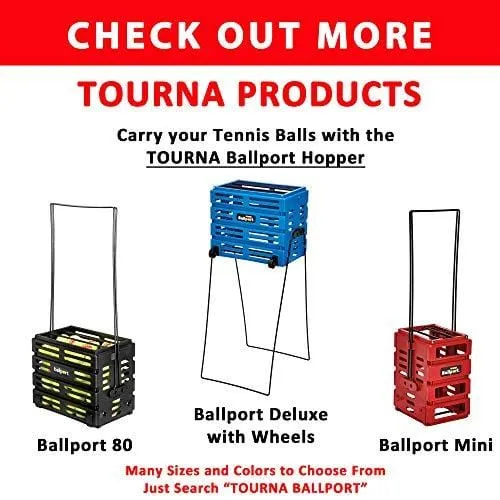 Tourna Pressureless Tennis Balls with Vinyl Tote (45 pack of balls)