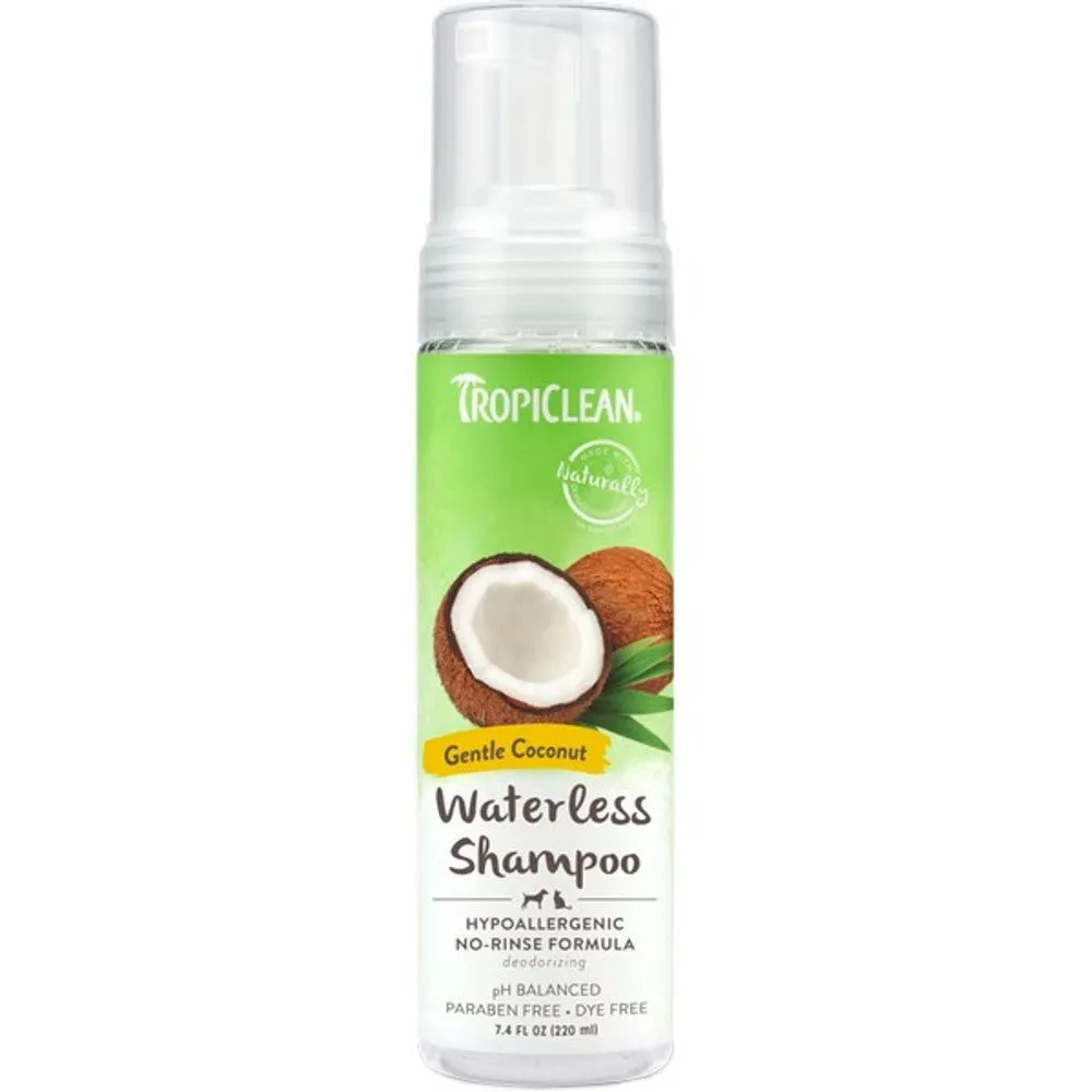 TropiClean Waterless Dog Shampoo - Hypoallergenic 220ml